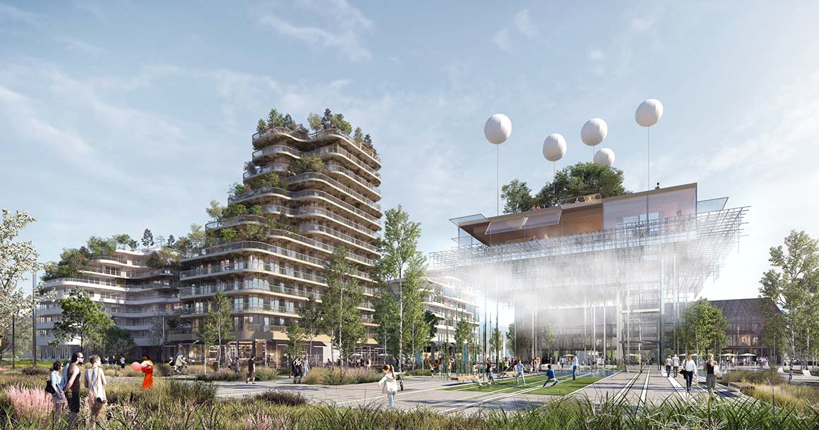 High Gardens : son nom évocateur est évocateur (et pas que pour les fans de Game of Thrones). Le nouvel ensemble immobilier prévu à Rueil-Malmaison multiplie les terrasses plantées, positionnées escalier. Il s’élève au-dessus de la canopée pour épouser le parc de l’Arsenal et invite à la contemplation d’un horizon ouvert sur la Métropole du Grand Paris. (MO : Pitch / MOe : Hamonic + Masson & Associés, A+R paysagistes, R Architecture).