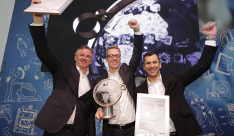 Le lauréat du grand prix des trophées de l'innovation Interclean en 2018.
