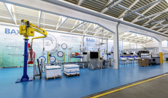 Le site de production de Baxi, filiale du groupe, gonfle sa capacité de production de chaudières à hydrogène.