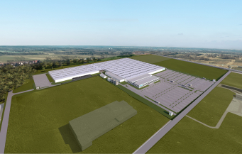 Vue aérienne de la future usine polonaise de Daikin Europe