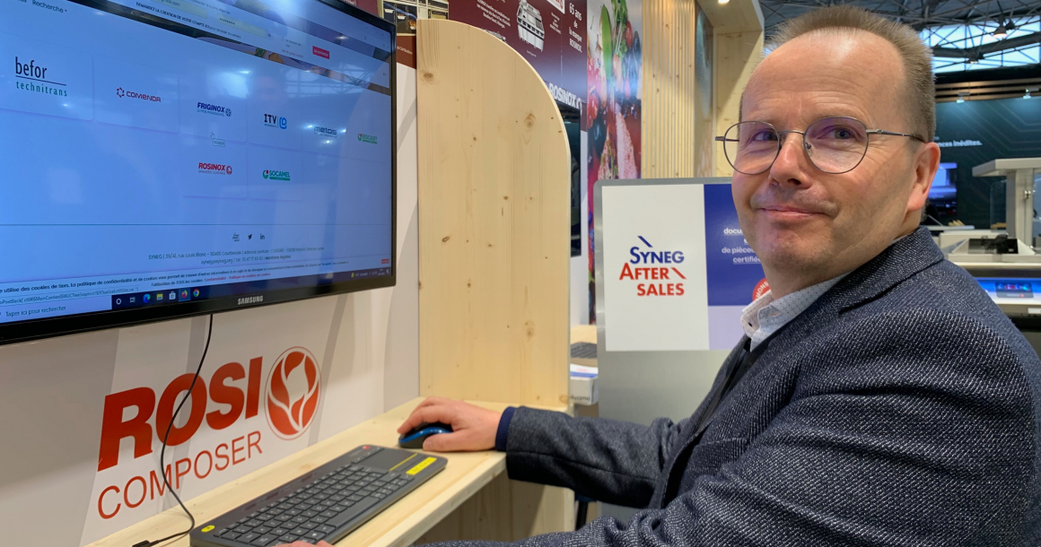 LQ12196560C_picture_0 Eric Auchère, Directeur qualité et SAV chez Rosinox-Friginox, qui préside le groupe de travail SAV du SYNEG présentait la nouvelle plateforme mutualisée synegaftersales.com sur le SIRHA