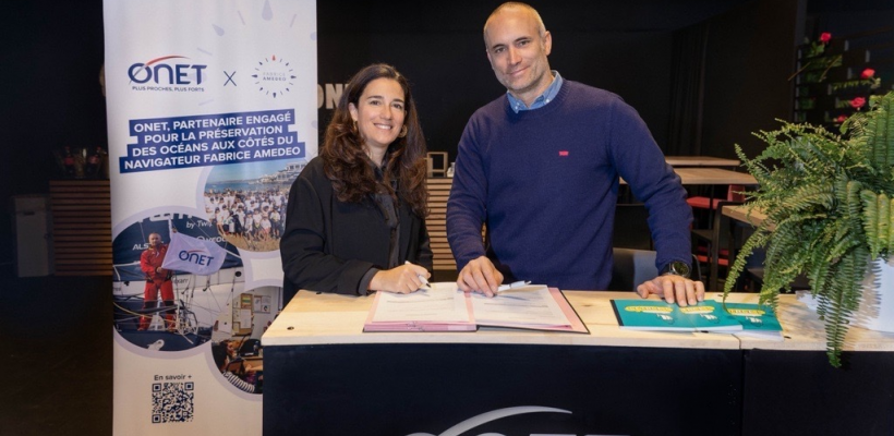 LQ12482943C_picture_0_cropped.png <p>Émilie de Lombarès, présidente du directoire d’Onet, et Fabrice Amedeo, skipper de l’Imoca Nexans – Art &amp; Fenêtres, lors de la signature du renouvellement du partenariat le 26 février à Marseille.</p>