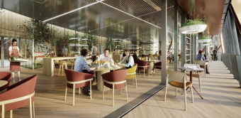 Future brasserie au R+5 de la Tour Hekla à la Défense