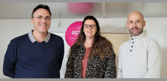 (de g. à d.) Sébastien Ardouin, P-DG, Anne Arrecgros et Nicolas Tornatore, directeur administratif et financier
