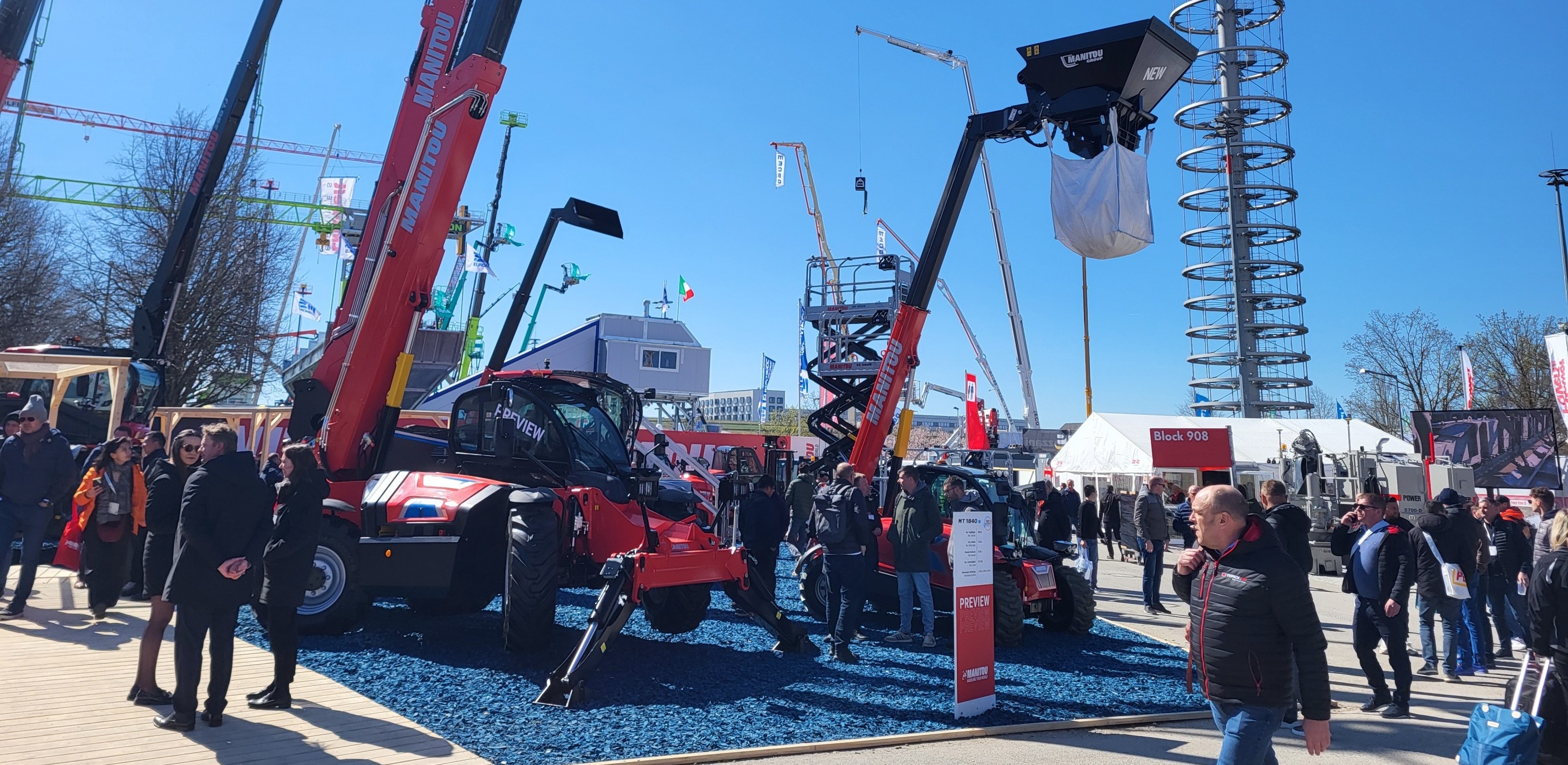 Le stand de Manitou à la Bauma en avril dernier.