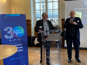 Tout comme pour Claude Brian qui n'a pas pu être présent à la cérémonie, l'action de Denis Clodic dès la création de l'AFCE (à gauche sur la photo) a été particulièrement saluée. 