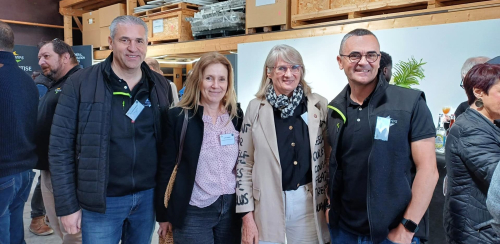 Éric Bernard-Brunel, DG de Vêpres, Corine Lemariey, vice-présidente de Grenoble Alpes Métropole, Marie Noëlle Battistel, députée de la 4e circonscription de l’Isère et Cédric Mercier, DG de Vêpres.
