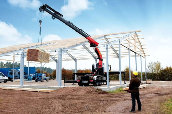 La grue auxilaire PK 880 TEC peut être équipée d’un groupe électrique 40.