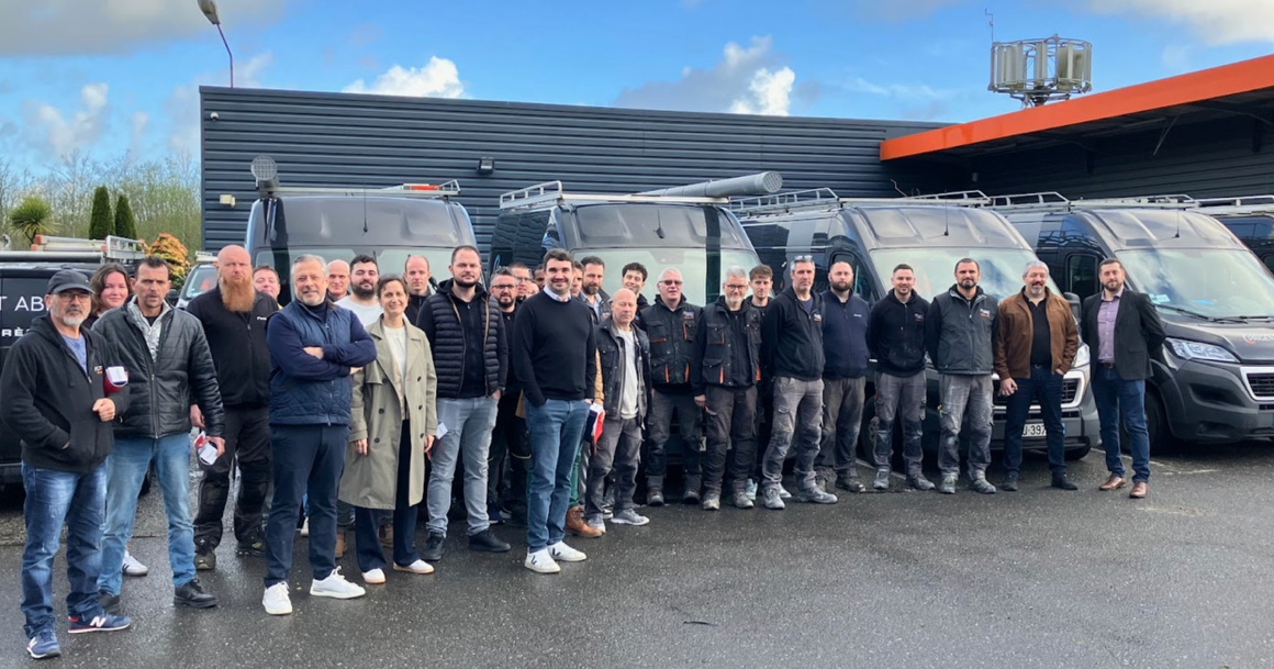 Les équipes des trois entreprises bretonnes qui rejoignent HomeServe.