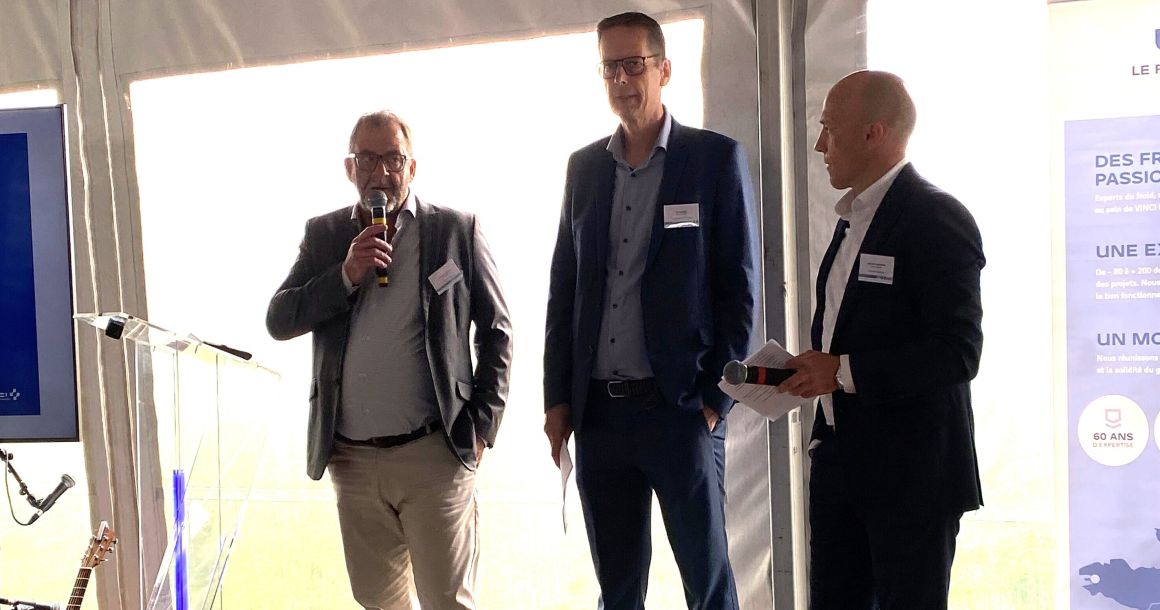 A l'occasion de l'inauguration du nouveau siège (De gauche à droite) : Jean-Luc Lefevre, David Facon et Christophe Breyne ont tour à tour évoqué CEF Nord et ses développements.